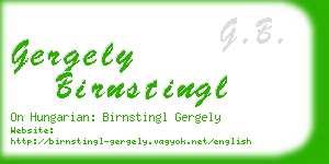 gergely birnstingl business card